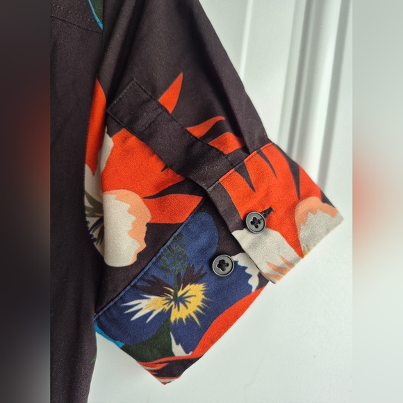 Tristan Black Floral Bird Midi Dress - Picture 5 of 10